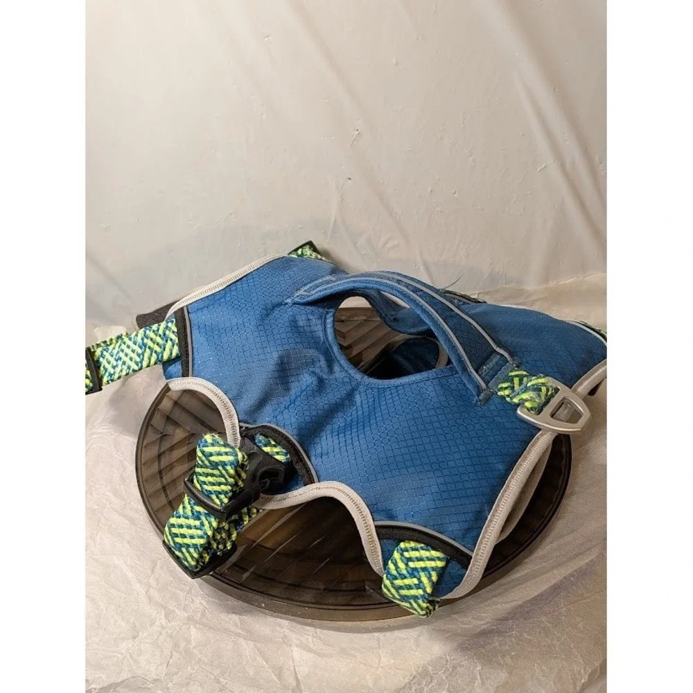 Huntboo Escape Proof Dog Harness Blue Large AllShieldPro Lift Assist Handle Used